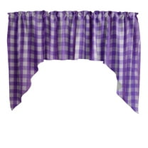 Swag Valance Cotton Gingham Checkered Print 58" Wide / 36" Tall
