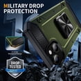 thumbnail image 5 of Sturdy 360 Rotatable Kickstand Back Case for iPhone 15, Luxury Ultra Slim Shockproof Armor Durable Heavy Duty Protective Hard Phone Case Cover for iPhone 15, Olivegreen, 5 of 7