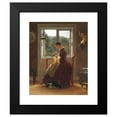 thumbnail image 2 of Ludvig August Smith 12x14 Black Modern Framed Museum Art Print Titled - Interior with a Woman Sitting and Sewing in Front of the Window While Reading a Letter, 2 of 5