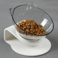 thumbnail image 3 of MLINS  Tilting Clear Single Bowl Cat Cone Kitten Bowls Pets Water White, 3 of 8