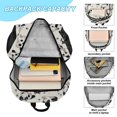 thumbnail image 4 of ALAZA Cute Cat Footprint School Backpack Lunch Box Set Student Bookbag, 4 of 7