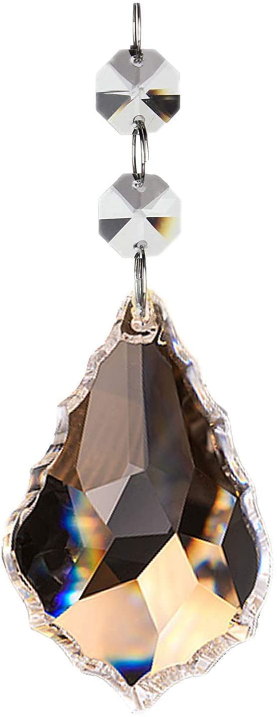 10pcs Clear Crystal Chandelier Lamp Light Part Drop Prism Hang Pendant Gift 38mm 