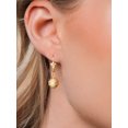 thumbnail image 3 of Gem Stone King 18K Gold Plated 1-1/4 inch Dangle Drop Spheres Lever-Back Earrings for Women, 3 of 5