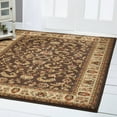 thumbnail image 5 of Home Dynamix Royalty Elati Indoor Traditional Ornate Damask Area Rug, Brown/Ivory, 43"x62", 5 of 6