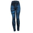 thumbnail image 1 of Jumpingount Mallas vaqueras de imitación para mujer, mallas sexis elásticas ajustadas con realce, rasgadas, elásticas, largas, para verano Prendas para la parte inferior del cuerpo Azul, 1 of 6