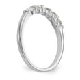 thumbnail image 6 of 14K White Gold Ring Band Wedding Diamond Round Blue, Size 8, 6 of 7