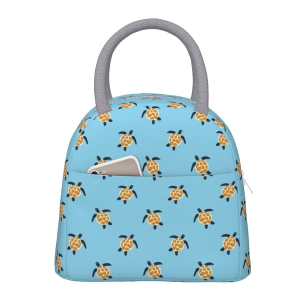 Easygdp Sea Turtle Bolsa de Almuerzo Insulada Grande, Forro de Aluminio, Diseño Espacioso, a Prueba de Fugas, Ideal para Trabajo, Picnics, Viajes y Actividades al Aire Libre