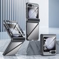 thumbnail image 1 of Samsung Series | Galaxy Z Flip5 Transparent Leather Hinged Phone Case,iPhone 14 Pro, 1 of 7