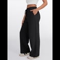 thumbnail image 4 of Pantalones Deportivos de Pierna para Mujer, de Cintura Alta, Holgados, con Cordón y Bolsillos Negro L, 4 of 7
