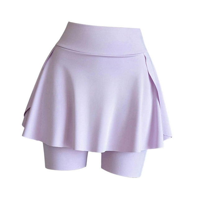 Falda de bádminton, faldas cortas de gimnasio, ropa de playa ligera, falda plisada para mujer Púrpura