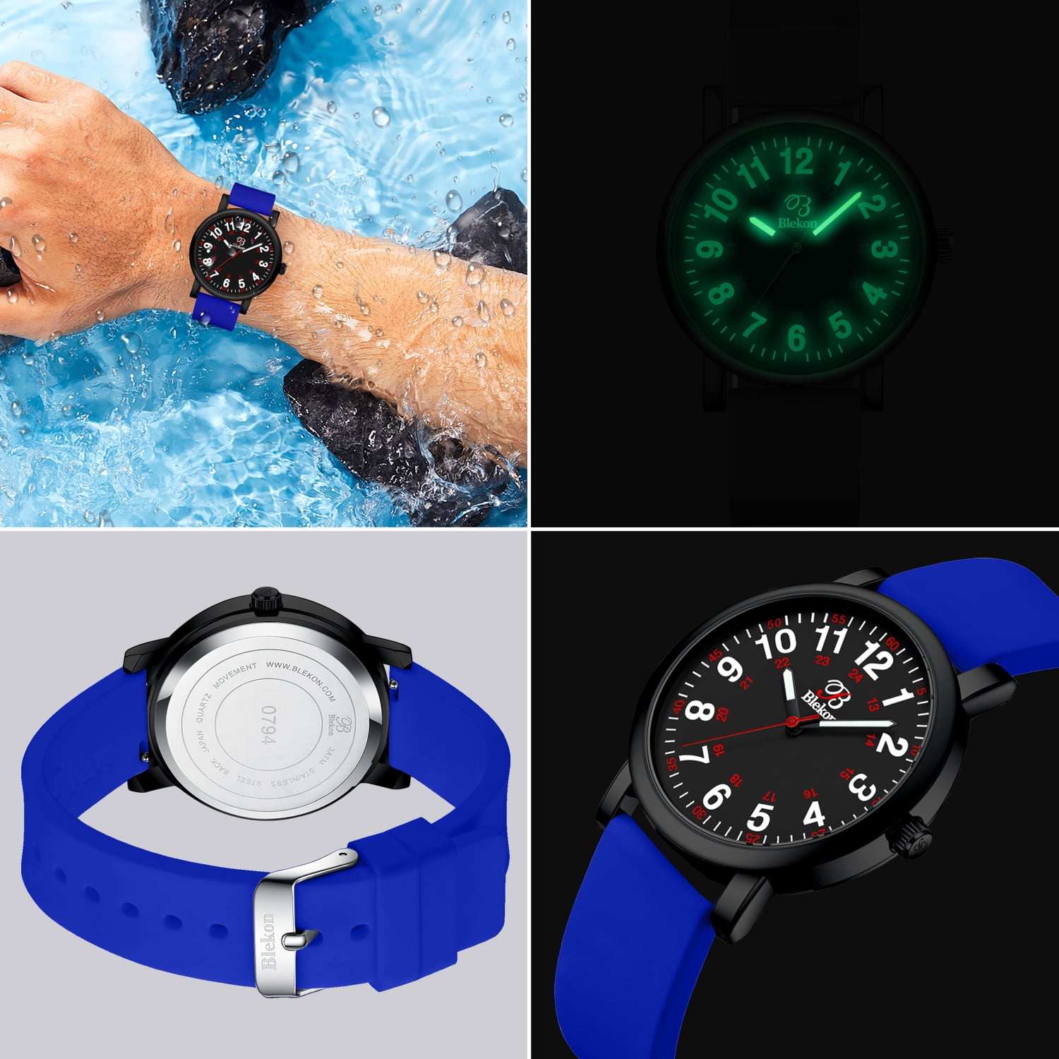 Blekon Brand Original Women Adult Watch for Medical Students Silicone Band Water Resistant