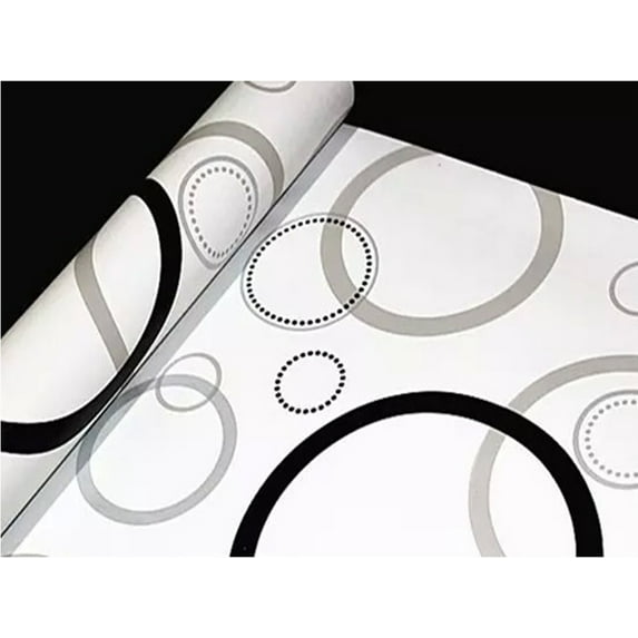 LELINTA Window Wall Sticker Aesthete Wall Stickers Mural Decal Self Adhesive Art Decal Circular Geometry Printed Flower Decoration 1.5x3.3 16.4 33ft