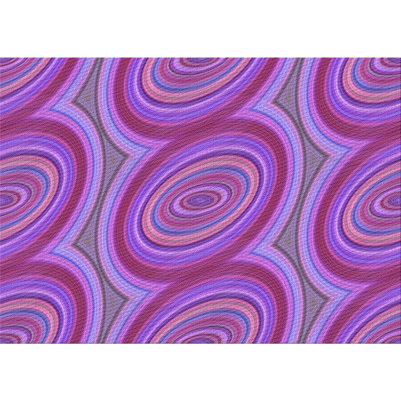 Ahgly Company Machine Washable Indoor Rectangle Transitional Purple Area Rugs, 5' x 8'