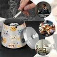 thumbnail image 4 of Yayeee Ashtray with Lid for Cigarette Smokeless Stainless Steel Home Ash Holder, Cute Cartoon Cat, 4 of 7