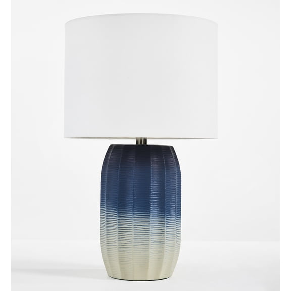 SAFAVIEH Adley 23 in. Seaside Ombre Table Lamp, Blue/White