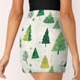 thumbnail image 3 of Women's Snowman Christmas Tree Elk Print High Waist A-Line Mini Skirts Colorful Pleated Short Skirt Trendy E-Girls Streetwear, 3 of 5