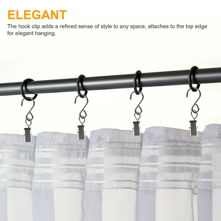 30 Pcs Party Light Hanger with Hook & Alligator Clip - Curtain Clips  Curtain Hook Hanging Clamp Hooks Hanger Clips Outdoor Lighting Hooks -  Home