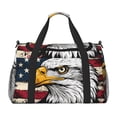 thumbnail image 1 of Fotbe American Bald Eagle Bolsa de Viaje con Estampado, Bolsa de Fin de Semana para Mujer con Compartimento para Zapatos, Bolsa de Gimnasio con Bolsillo Húmedo, 1 of 7