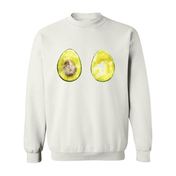 Grunge Style Avocado Halves  Sweatshirt Men -Image by Shutterstock, Male x-Large