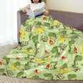 thumbnail image 6 of Pofeuu Cute Dinosaurs Cartoon Print Ultra-Soft Micro Fleece Blanket,for Bed Or Sofa,All Season Throw Blankets Flannel Blanket-50"x40", 6 of 7