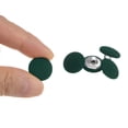 thumbnail image 4 of Uxcell 10pcs 24L Fabric Cloth Covered Button 15mm Metal Shank Round Sewing Buttons for Suits Dress Blouses, Army Green, 4 of 5