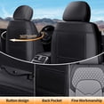 thumbnail image 2 of Car Seat Cover for Honda Accord 2003, Perforated Quilted Leather 5 Seats Full Set Airbag Compatible Protect and Upgrade Seats, Black and Gray Car Seat Covers, 4-Door Sedans Only, 2 of 9