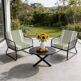 thumbnail image 6 of Outdoor Patio Cushion Covers 2 Pack Sage Green Striped Patio Chair Cushion Covers with Ties and Zipper Classic Farmhouse Stripes Waterproof Outdoor Seat Cushion Covers for Patio Furniture 20"x18", 6 of 9