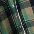 thumbnail image 6 of Feancey Fall Savings Flannel Shacket for Men Plaid Long Sleeve Button Down Shirt Jackets Lightweight Fashion Fall Flannel Shirt Jacket with Pocket Green L, 6 of 6