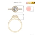 thumbnail image 5 of ANGARA Natural Cushion Halo Diamond Ring in 14K Yellow Gold for Women (Size-5.3mm| Color-I-J| Clarity-I1-I2) | April Birthstone, Anniversary, Jewelry Gift for Women | Natural Diamond Ring, 5 of 10