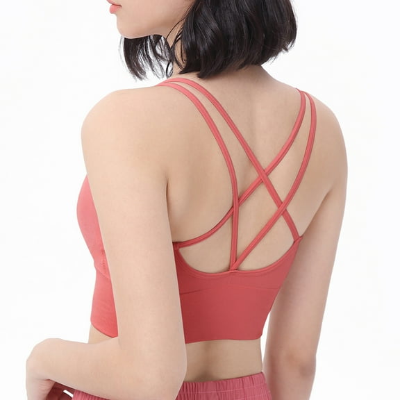 Dqueduo Sports Bras for Women Ladies Sports Bras Shockproof Large Size No Steel Rings Bra Woman's Yoga Fitness Wireless Bra on Clearance