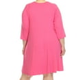 thumbnail image 3 of White Mark 3/4 Sleeve Crisscross Neck Dress (Women's & Women's Plus), 3 of 5