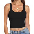 thumbnail image 1 of Crop Top AURUZA Mujer Sin Mangas Tirantes Negro, 1 of 8