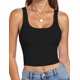 thumbnail image 1 of Top corto sin mangas con tirantes AURUZA para mujer, negro, 1 of 8