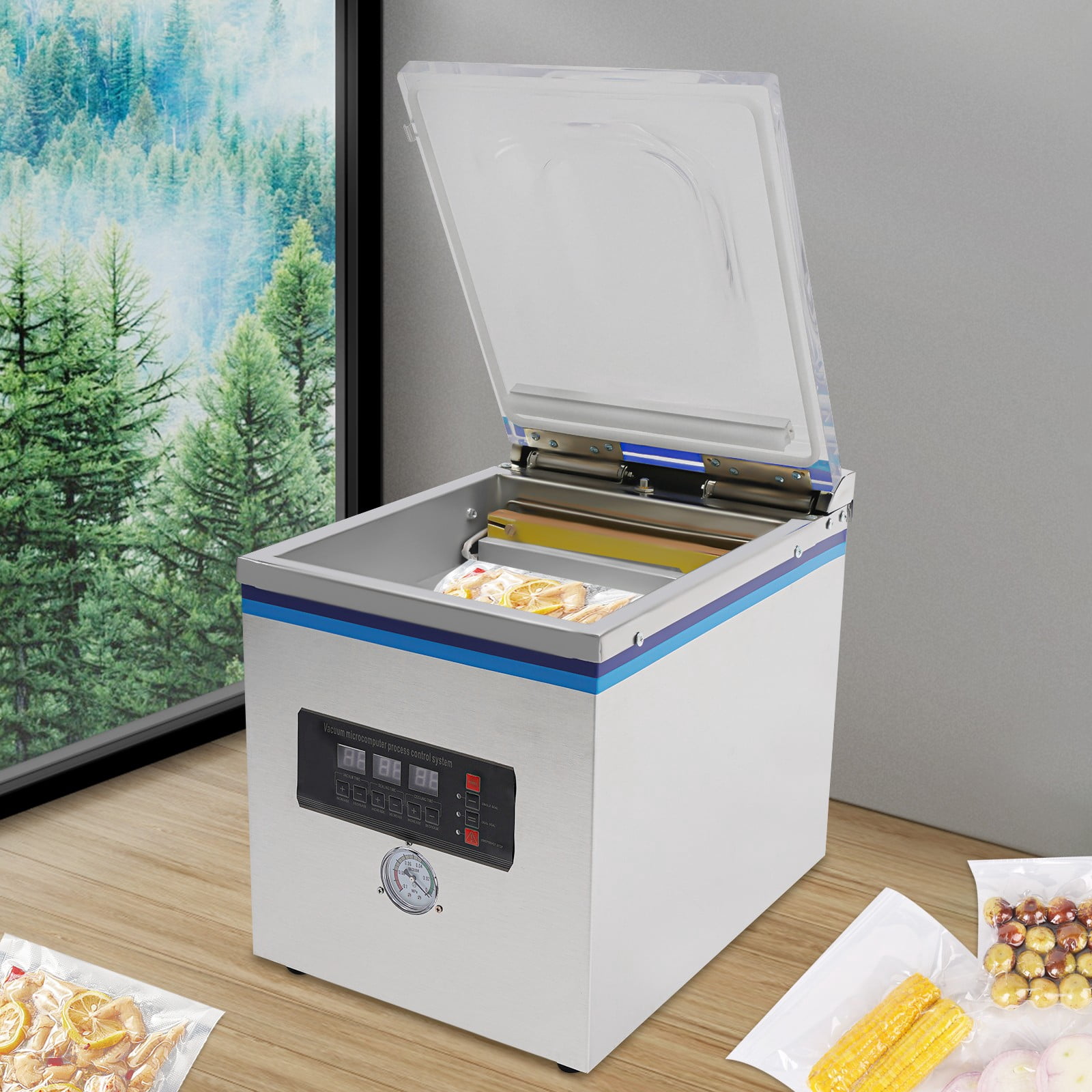 360W Vacuum Sealer, Sealing Machine and Food Saver, 110V ZK-260 Automatic Vacuum Sealing Machine for Home Kitchen Use