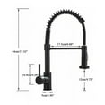 thumbnail image 2 of Effortless Cleaning Kitchen Faucet with Dual Mode Setting, Contemporary Industrial Style Faucet with High Arc Spring Design, Corrosion & Rust-resistant Finish Faucet for Easy Maintenance (Gold), 2 of 5