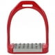 thumbnail image 2 of Silla de caballo de aluminio antideslizante, estribos ingleses, seguridad ecuestre para montar a caballo (rojo), 1 par, 2 of 5