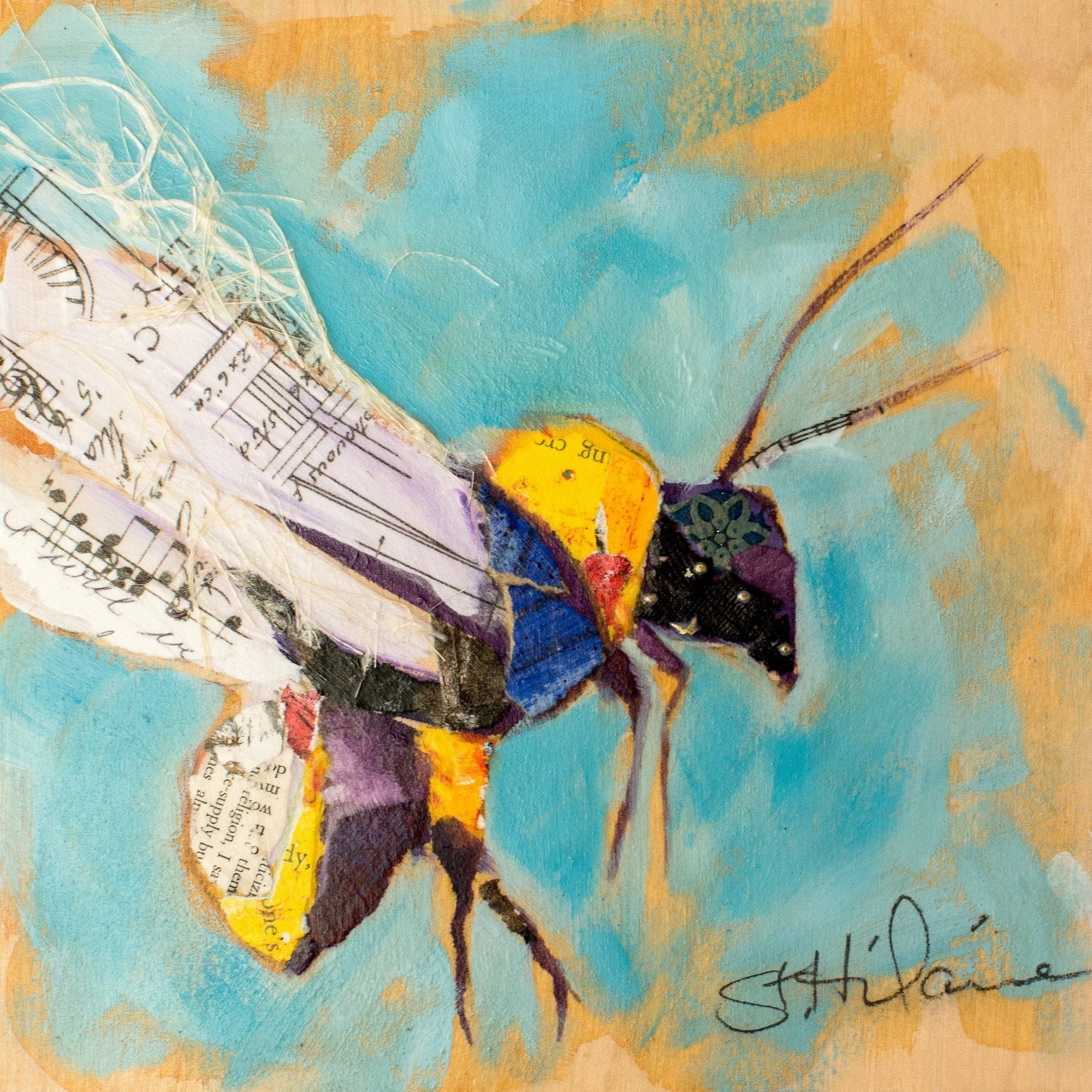 "Hum of Life" Painting Print on Wrapped Canvas