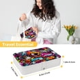 thumbnail image 5 of Graffiti PU Leather Earring Organizer with Removable Compartment - Portable Jewelry Stand, Bracelet Holder, Display Case, 5 of 6