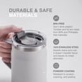 thumbnail image 5 of LocknLock Metro Taza Premium de acero inoxidable 18/8 con doble pared aislada con asa, perfecta para mesa con tapa, morado, 20 oz, 5 of 5