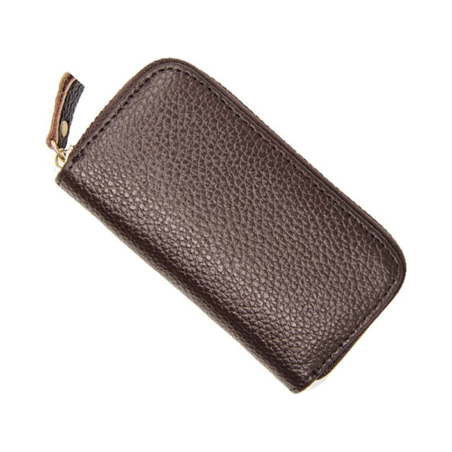 Qarigey Funda de cuero para llaves, tarjetero, monedero con cremallera, soporte para llaves de coche, multifuncional Type7 NO7