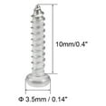 thumbnail image 3 of Uxcell 0.08''x 0.39'' Self Tapping Screws Pan Head Screw Fasteners Bolts  316 Stainless Steel Silver Tone 50 Pcs, 3 of 3