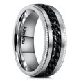 thumbnail image 1 of Anillo giratorio King Will Intertwine de acero inoxidable de 8 mm para hombre, 1 of 7