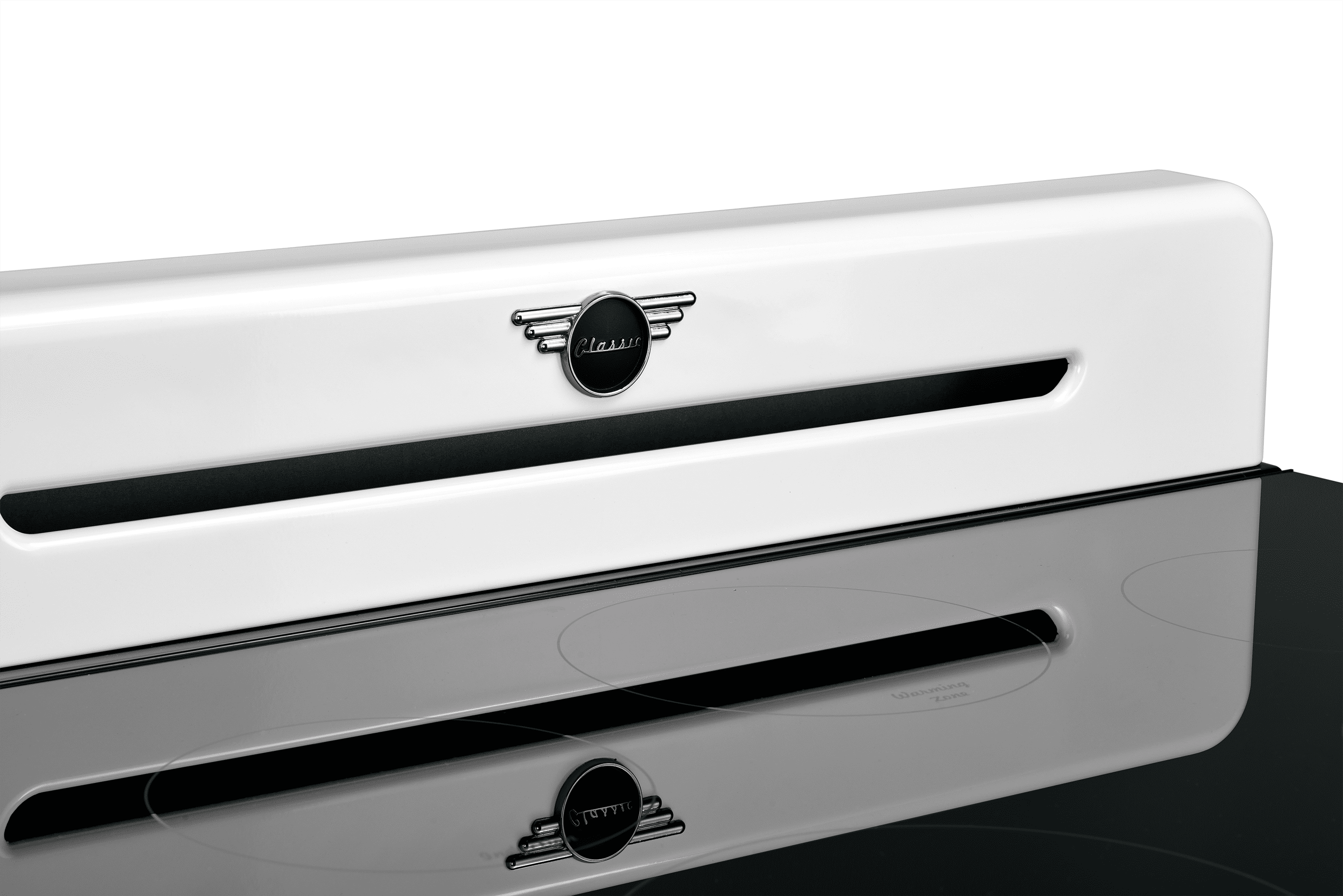 Unique 30' Classic Retro Induction Range, Marshmallow White