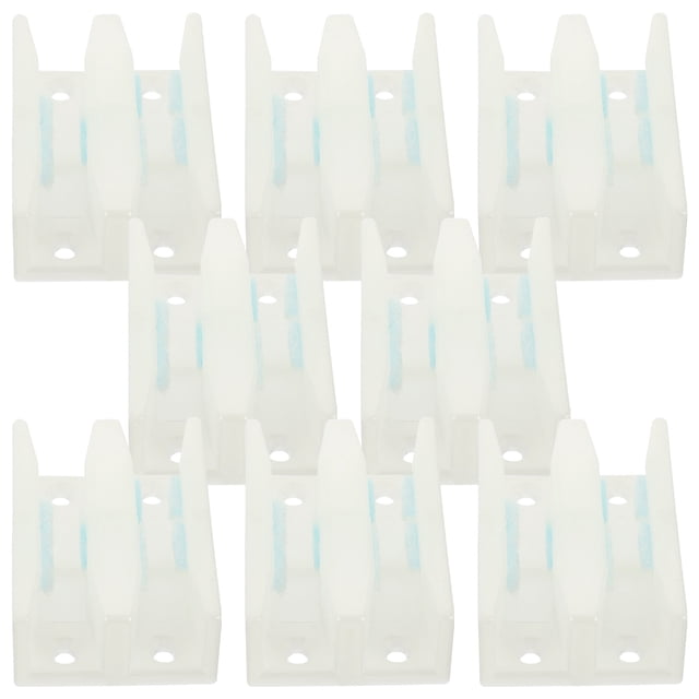 KONTONTY 8Pcs Plastic Shower Door Bottom Guides For Bathroom Installation With Flat Bottom Design