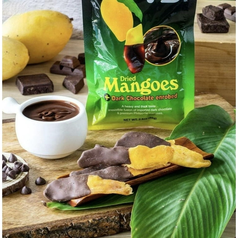 7D Cebu Dried Mangoes Dark Chocolate Dipped (10 packs X 80g