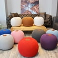 Round Pouf Foot Stool Ottoman Knit Bean Bag Floor Chair Cotton