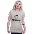 thumbnail image 3 of Thinking Loading Computer Nerd Geek Womens Slim Fit Graphic Tee Brisco Brands L, 3 of 5