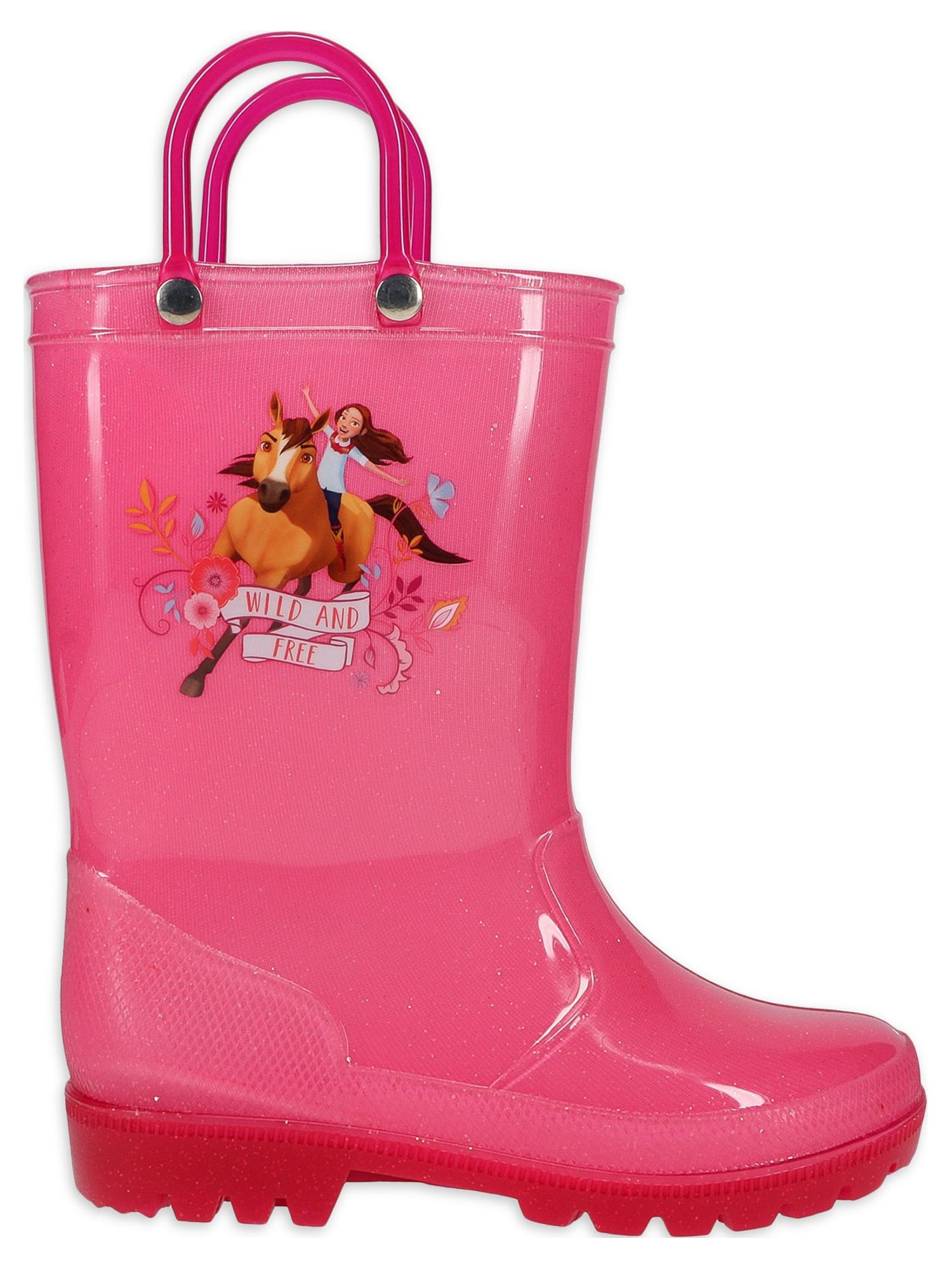 Spirit Two Handle Printed Rain Boot (Toddler Girls)
