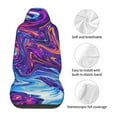 thumbnail image 5 of Vsdgher Swirl Print Blue Purple Automotive Seat Covers for Cars Trucks and SUVs – Car Seat Covers for Truck Seat Protectors Set of 2, 5 of 7