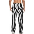 thumbnail image 4 of FREEAMG Zebra Cotton Pajama Pant for Men, Super Soft Lightweight Lounge Pajama Bottoms Drawstring Sleepwear Pant with 2 Pockets, 4 of 7